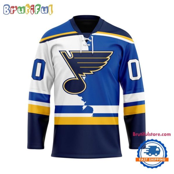 Nhl St. Louis Blues Home Mix Away New Design Hockey Jersey
