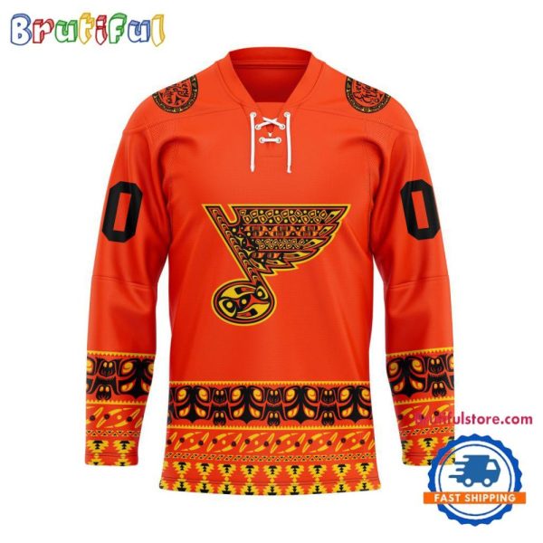 Nhl St. Louis Blues National Day For Truth And Reconciliation Design Hockey Jersey, Sport Jersey Shirt