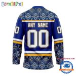 Nhl St. Louis Blues Personalized Native American Hockey Jersey