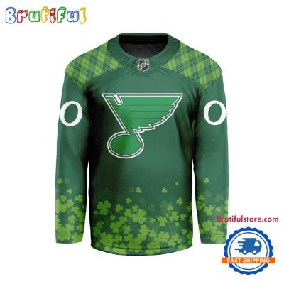 Nhl St. Louis Blues St.Patrick'S Day New Design Hockey Jersey, Nhl Patricks Day Jersey