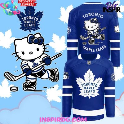 Toronto Maple Leafs X Hello Kitty 50Th Anniversary Blue Hockey Jersey