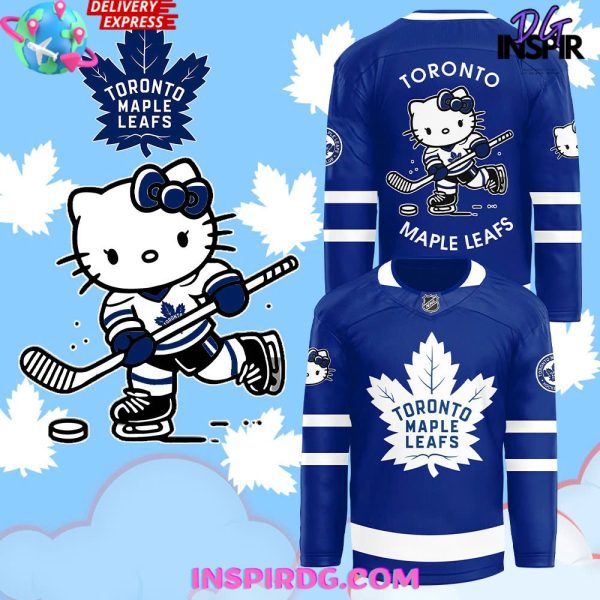 Toronto Maple Leafs X Hello Kitty 50Th Anniversary Blue Hockey Jersey