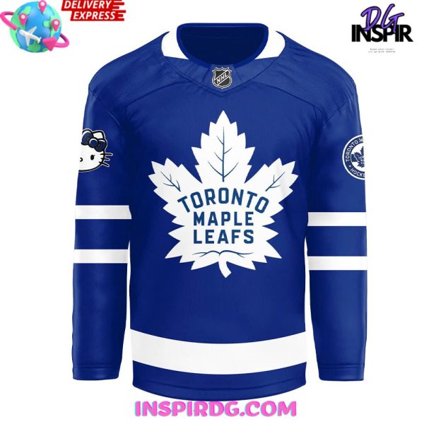 Toronto Maple Leafs X Hello Kitty 50Th Anniversary Blue Hockey Jersey