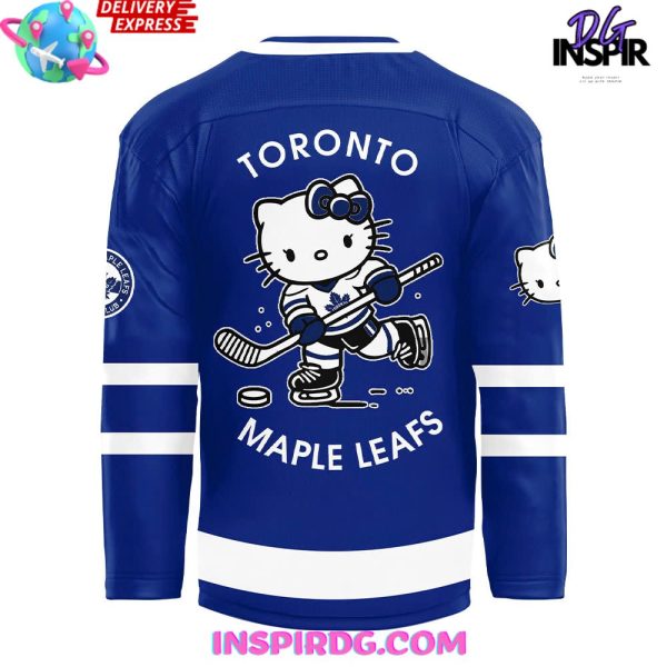 Toronto Maple Leafs X Hello Kitty 50Th Anniversary Blue Hockey Jersey