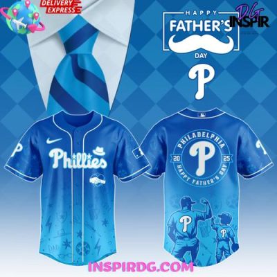 Celebrate Father'S Day: Philadelphia Phillies Blue Jersey - Perfect Gift For Dad!