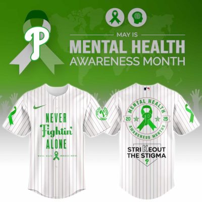 Philadelphia Phillies Special Mental Health Awareness Week Limited Edition Custom Baseball Jersey