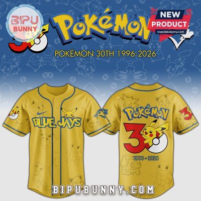 Limited Edition Pokémon 30Th Anniversary Blue Jays Jersey - Catch Yours Now!