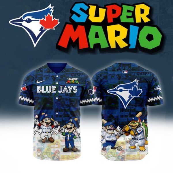 Premium Mlb Toronto Blue Jays X Super Mario Custom Baseball Jersey