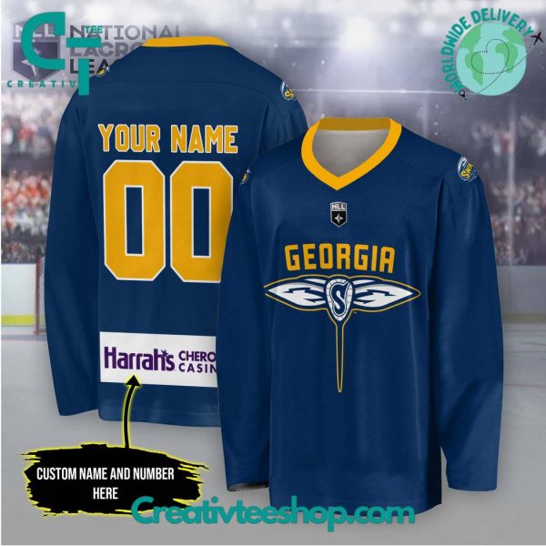 Nll Georgia Swarm Blue Hockey Jersey