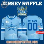 Roanoke Rail Yard Dawgs 2025 Light Blue Hockey Jersey