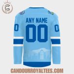 Roanoke Rail Yard Dawgs 2025 Light Blue Hockey Jersey