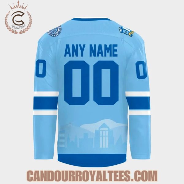 Roanoke Rail Yard Dawgs 2025 Light Blue Hockey Jersey
