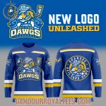 Roanoke Rail Yard Dawgs New Logo Unleashed Blue Hockey Jersey