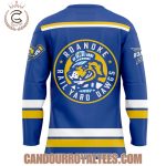 Roanoke Rail Yard Dawgs New Logo Unleashed Blue Hockey Jersey