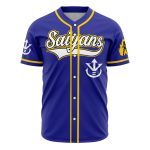 Stylish Blue Saiyans Baseball Jersey - Unisex Sportswear With Bold Design