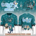 San Jose Barracuda Bluey Night Game Hockey Jersey