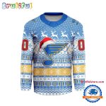 St. Louis Blues 2025 Nhl Christmas Personalized Hockey Jersey Design