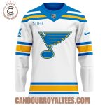 St. Louis Blues New Uniforms 2025 White Hockey Jersey