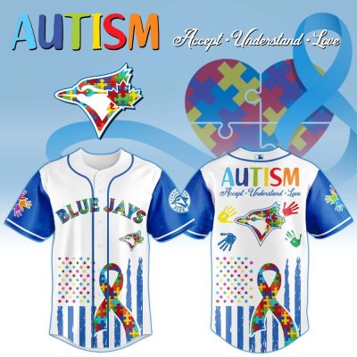 Toronto Blue Jays Mlb X Autism Awareness Month Custom Baseball Jersey