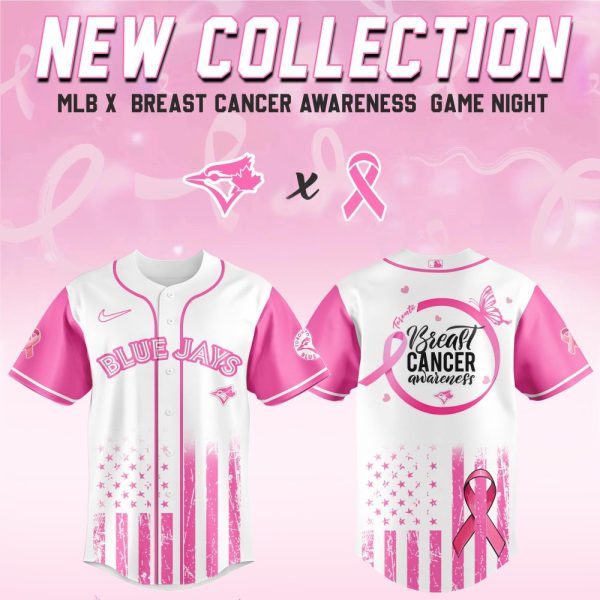 Toronto Blue Jays Mlb X Breast Cancer Awareness Month Hope In Pink Custom Baseball Jersey
