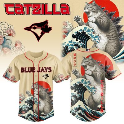 Toronto Blue Jays Mlb X Catzilla Style Japans Custom Baseball Jersey