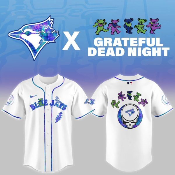 Toronto Blue Jays Mlb X Grateful Dead Theme Night Game Custom Baseball Jersey