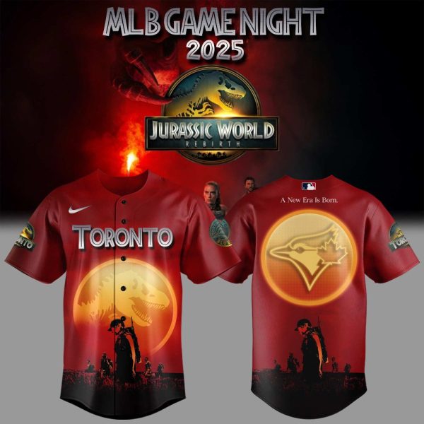 Toronto Blue Jays Mlb X Jurassic World New Era Custom Baseball Jersey