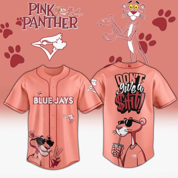 Toronto Blue Jays Mlb X Pink Panther Cool Panther Custom Baseball Jersey