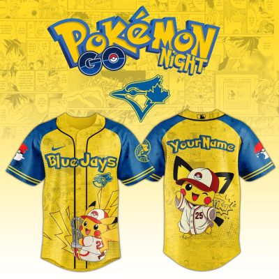 Toronto Blue Jays Mlb X Pokemon Pichu Pikachu Custom Baseball Jersey Custom Name