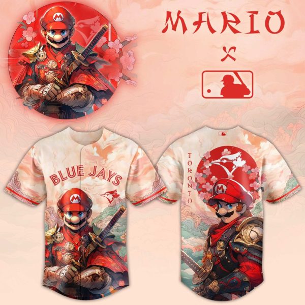 Toronto Blue Jays Mlb X Super Mario Samurai Hero Custom Baseball Jersey
