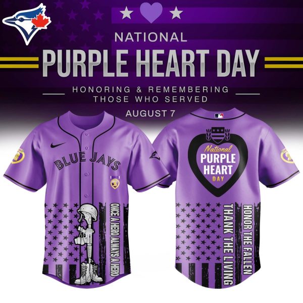 Toronto Blue Jays Mlb X Usa Purple Heart Day Custom Baseball Jersey