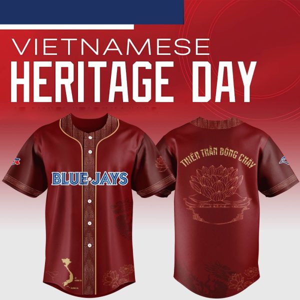 Toronto Blue Jays Mlb X Vietnamese Heritage Night Custom Baseball Jersey
