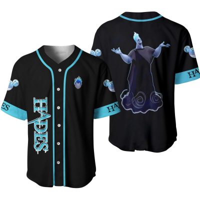 Unisex Hades Baseball Jersey - Stylish Black & Blue Design, Perfect For Fans & Collectors!