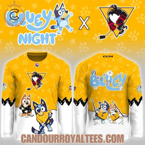 Wilkes-Barre/Scranton Penguins Bluey Night Game Hockey Jersey